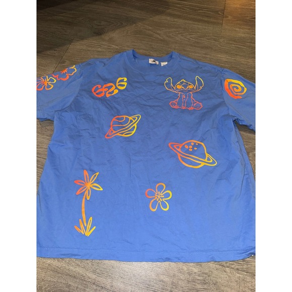 Disney Other - Disney Stitch 626 T Shirt Blue Orange Graphic Print Crew Neck Tee Shirt XXL